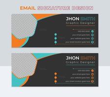 Modern, Creative, Unique and Minimal Layout shape design. Professional geometric business card and corporate email signature with Colorful Template Vector Design