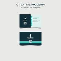 Modern business card template with flat user interface vector