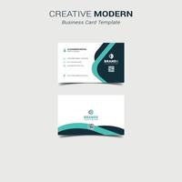 Modern business card template with flat user interface vector