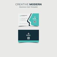 Modern business card template with flat user interface vector