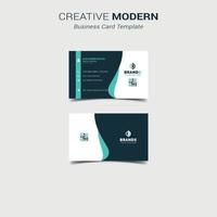 Modern business card template with flat user interface vector