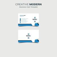 Modern business card template with flat user interface vector