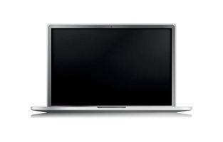 3D Grey Laptop Mock Up vector