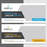 Real Estate Billboard Design Template, Modern Home Signage Sale Banner vector