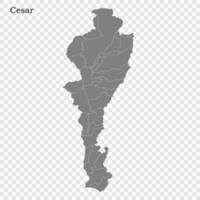 High Quality map is a state of Colombia vector