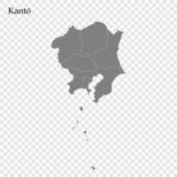 alto calidad mapa región de Japón vector