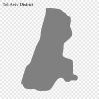 High Quality map is a district of Israel vector