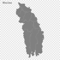 alto calidad mapa es un división de Bangladesh vector