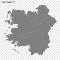 High Quality map of Ulster is a province of Ireland vector
