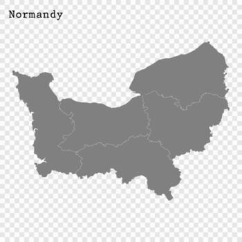 High Quality map region of France vector