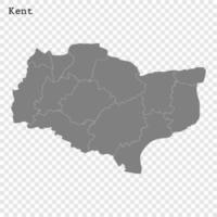 High Quality map is a county of England vector