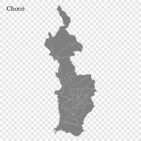 High Quality map is a state of Colombia vector