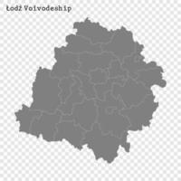 High Quality map of  Voivodeship of Poland vector