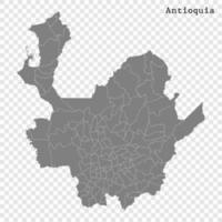 High Quality map is a state of Colombia vector