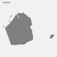 High quality map is a emirate of United Arab Emirates vector
