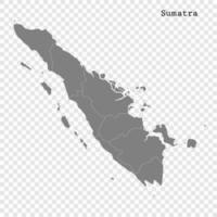 High Quality map is a island of Indonesia vector