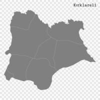 High Quality map is a province of Turkey vector