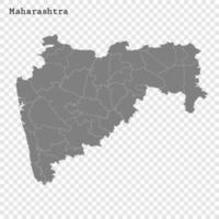 High Quality map of state of India vector