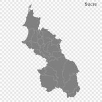 alto calidad mapa es un estado de Colombia vector