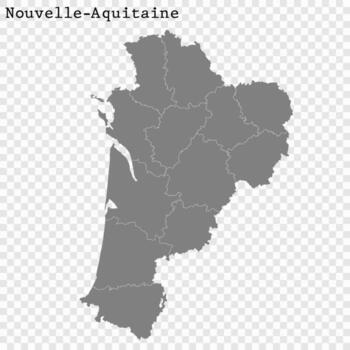 High Quality map region of France vector
