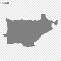 High Quality map is Governorate of Lebanon vector