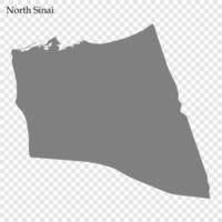 mapa de gobernación de Egipto vector