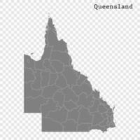 alto calidad mapa es un estado de Australia vector