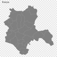 High Quality map is a province of Turkey vector