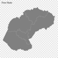 High Quality map is a province of South Africa vector