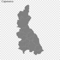 High Quality map is a province of Peru vector