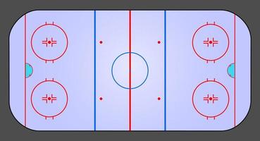 Vector ice hockey rink isolated