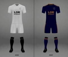 football kit 2018-19, shirt template for soccer jersey. vector