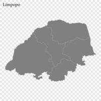 High Quality map is a province of South Africa vector