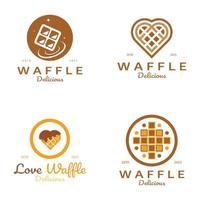 waffle logo simple illustration design,for pastry shop,emblem,badge,bakery business,pastry,bakery,vector vector