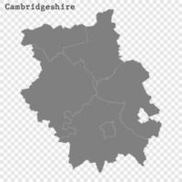 High Quality map is a county of England vector