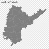 High Quality map of state of India vector