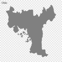 alto calidad mapa condado de Noruega vector