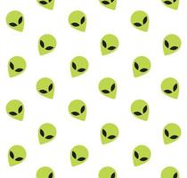 Vector seamless pattern of alien face