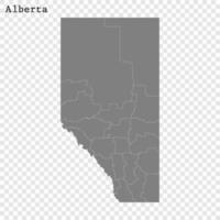 alto calidad mapa provincia de Canadá vector