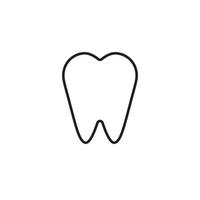 Vector hand drawn doodle sketch tooth isolated on white background