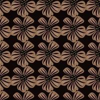Abstract floral seamless pattern in simple style. Chamomile flower endless background. vector