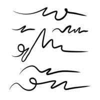 strokes, underlines, highlighter marker strokes, wave brush marks. vector