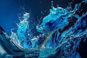 Beautiful abstract background. Liquid, splashes. Water. . photo