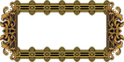 classic style frame vector design with fancy carved ornament