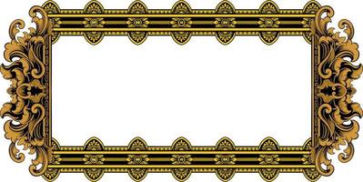 classic style frame vector design with fancy carved ornament