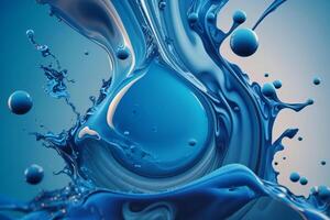 Beautiful abstract background. Liquid, splashes. Water. . photo