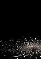 Beautiful black abstract background with sparkles and copy space. Backdrop with golden glitter, sequins. Celebration, festive, event. Bokeh effect. Trendy design. . photo