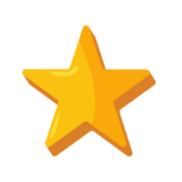 yellow star cartoon isolated png