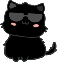 chat avec des lunettes de soleil dessin animé personnage rogner png
