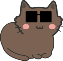 gato con Gafas de sol dibujos animados personaje recortar png